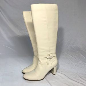 Bandolino Ivory Knee High Boots Size 8